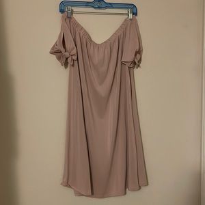 Blush Off the Shoulder Dress